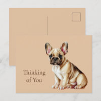 Frenchie Dog thinking of you