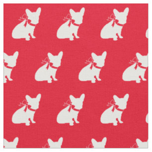 Frenchie French Bulldog Dog Frenchy Red Fabric
