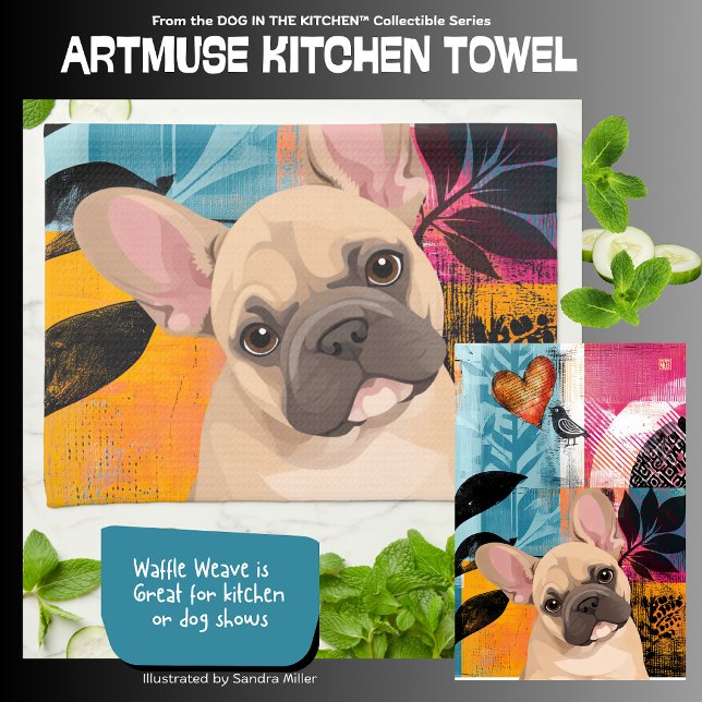 FRENCHIE French Bulldog Kitchen Towel (Creator Uploaded)