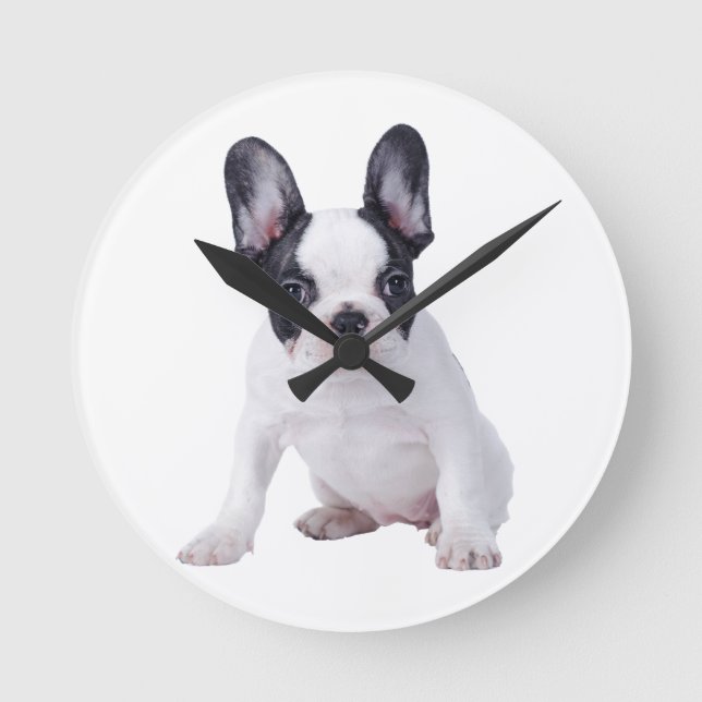 Frenchie - French bulldog puppy Round Clock (Front)