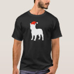 Frenchie French Bulldog Wearing Santa Hat Christma T-Shirt<br><div class="desc">Frenchie French Bulldog Wearing Santa Hat Christmas Dog</div>