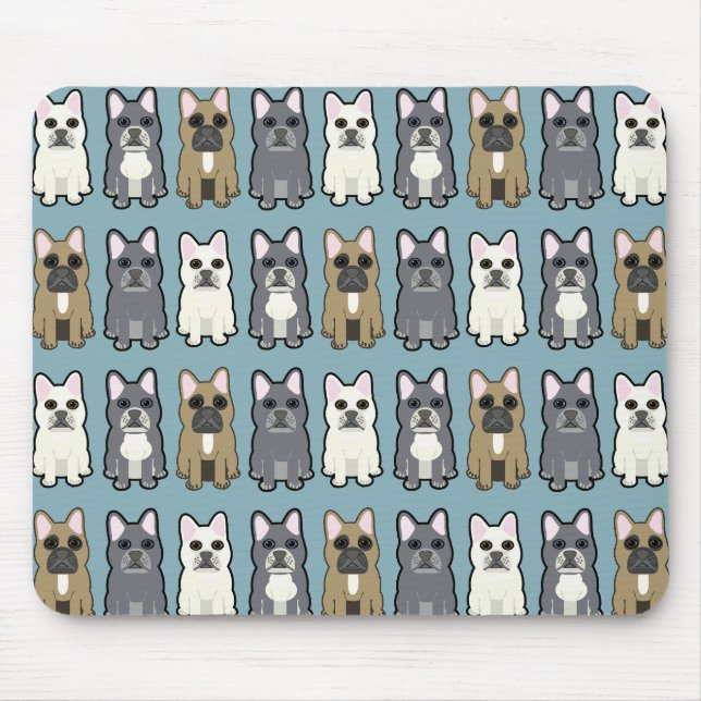 Frenchie Friends Mouse Pad (Front)