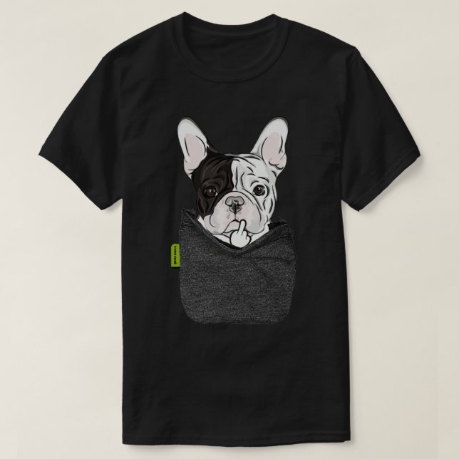 Frenchie FU Pocket T-Shirt (Design Front)