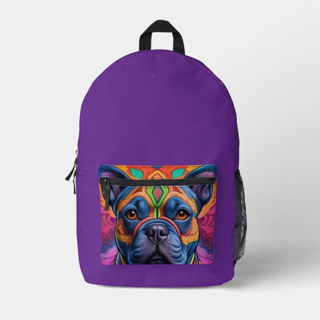 Frenchie Fun Birthday Fantasy  Printed Backpack (Front)