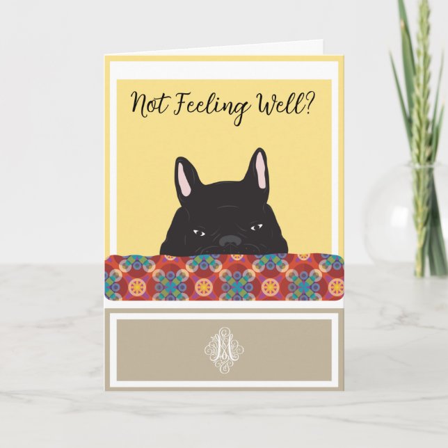 Frenchie Get Well Card (Front)