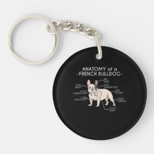 Frenchie Gift Anatomy Of A French Bulldog Keychain