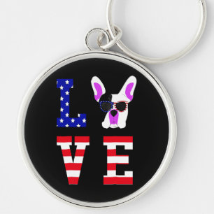 Frenchie Gift Cool Cute Love French Bulldog Keychain