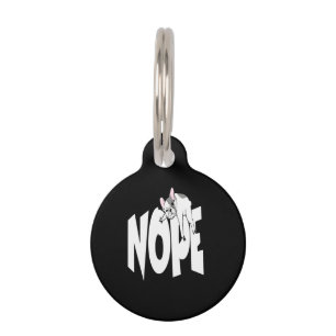 Frenchie Gift   Cute Nope French Bulldog Pet Tag