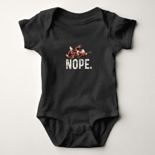 Frenchie Gift   French Bulldog Nope. Baby Bodysuit
