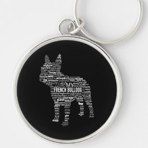 Frenchie Gift I Love My French Bull Dog Keychain