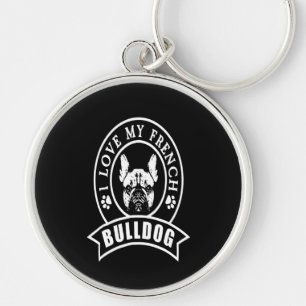 Frenchie Gift   I Love My French Bulldog Keychain
