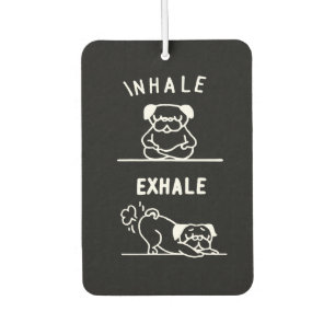 Frenchie Gift Inhale Exhale French Bulldog Air Freshener