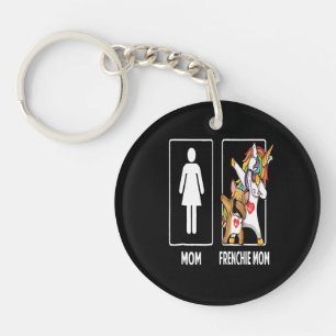 Frenchie Gift Mom With Frenchie Mom Unique Keychain