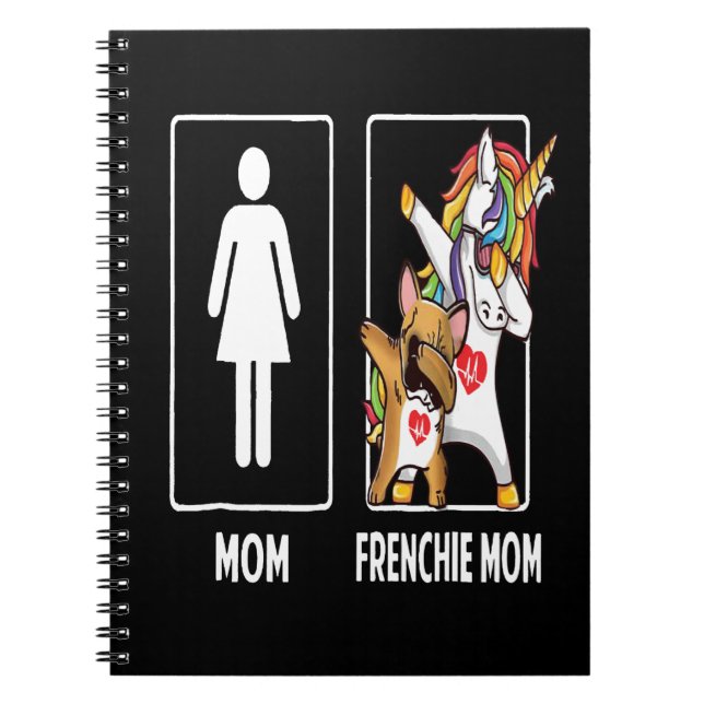 Frenchie Gift | Mom With Frenchie Mom Unique Notebook (Front)