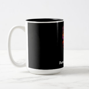 Frenchie Gift Pardon My French Bull Dog Colourfu Two-Tone Coffee Mug