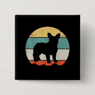 Frenchie Gift   Vintage French Bulldog Gift 2 Inch Square Button