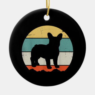 Frenchie Gift   Vintage French Bulldog Gift Ceramic Ornament