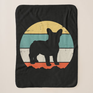 Frenchie Gift Vintage French Bulldog Gift Sherpa Blanket