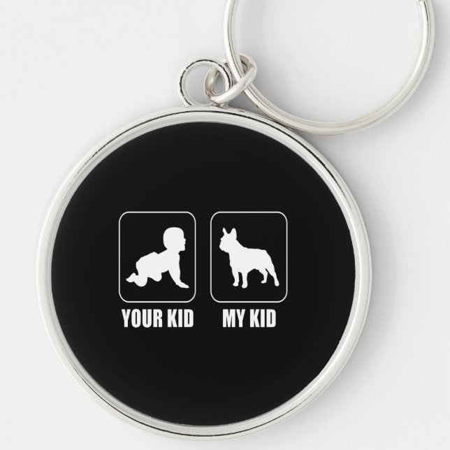 Frenchie Gift | Your Kid - My Kid Lovely Gift Keychain (Front)