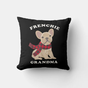 Frenchie Grandma Gift French Bulldog Xmas Family Throw Pillow