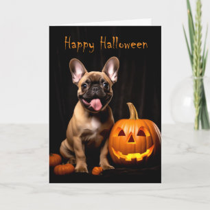 Frenchie Halloween Card