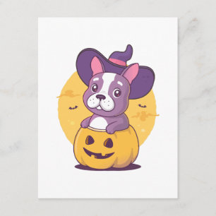 Frenchie Halloween Enclosure Card