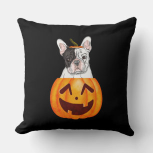 Frenchie Halloween     Throw Pillow