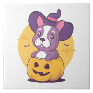 Frenchie Halloween Tile