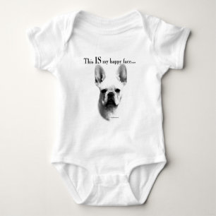 Frenchie Happy Face Baby Bodysuit