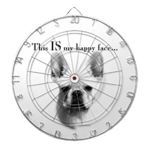Frenchie Happy Face Dartboard