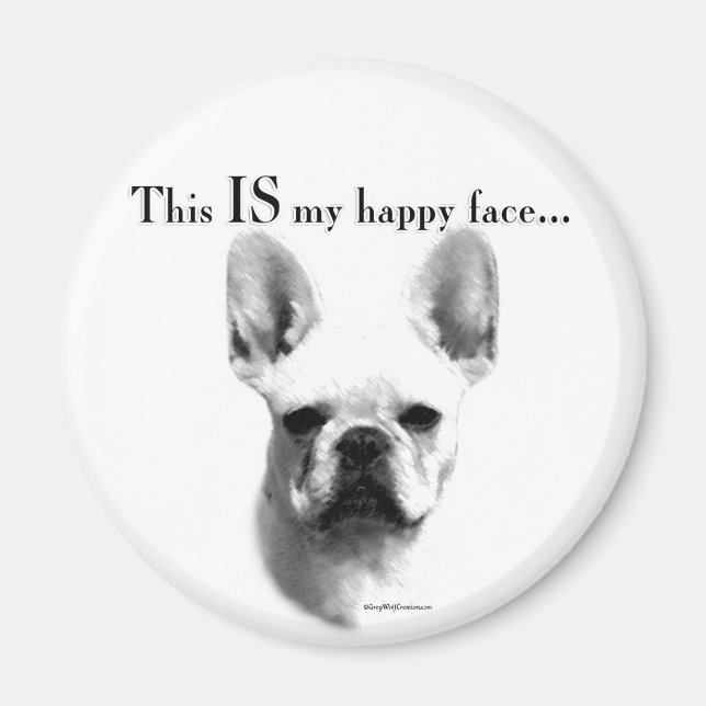 Frenchie Happy Face Magnet (Front)