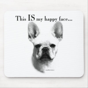 Frenchie Happy Face Mouse Pad