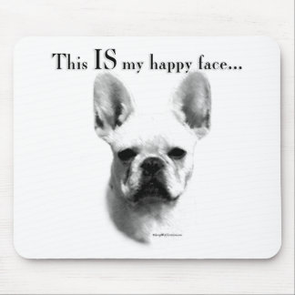 Frenchie Happy Face Mouse Pad