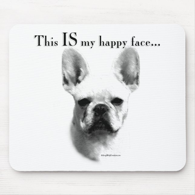 Frenchie Happy Face Mouse Pad (Front)