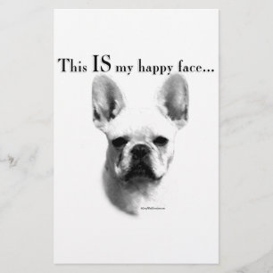 Frenchie Happy Face Stationery