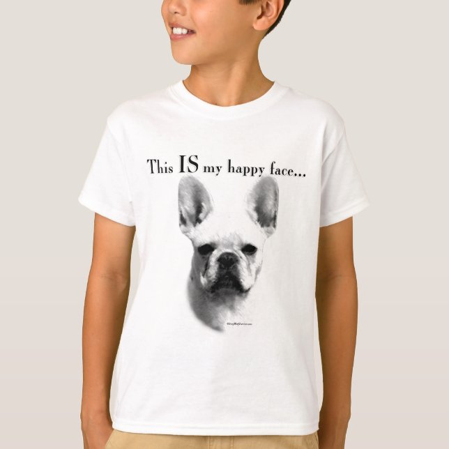 Frenchie Happy Face T-Shirt (Front)