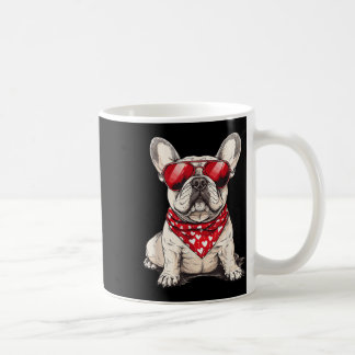 Frenchie Heart Bandana Cool French Bulldog Lover V Coffee Mug