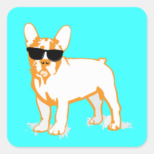 Frenchie Howlelu Square Sticker