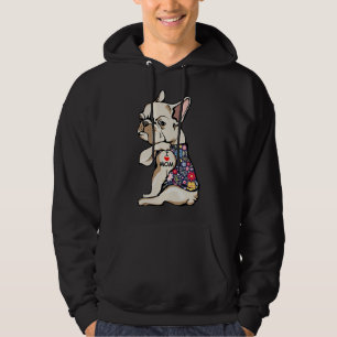 Frenchie I Love Mom Funny French Hoodie