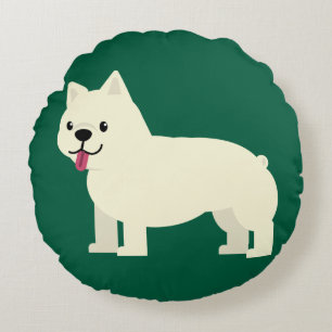 Frenchie Lover Green Round Pillow