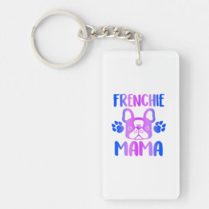 Frenchie Mama Bulldog For Dog Mom Fur Mama Funny Keychain