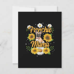 Frenchie Mama French Bulldog Dog Sunflower Thank You Card