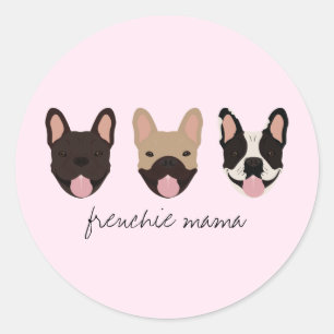 Frenchie Mama French Bulldogs Classic Round Sticker