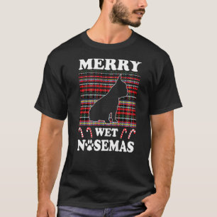 Frenchie Merry Wet Nosemas Christmas French Bulldo T-Shirt