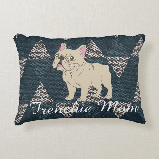 Frenchie Mom Accent Pillow (Front)