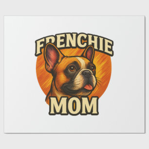 Frenchie Mom Adorable French Bulldog Portrait Wrapping Paper