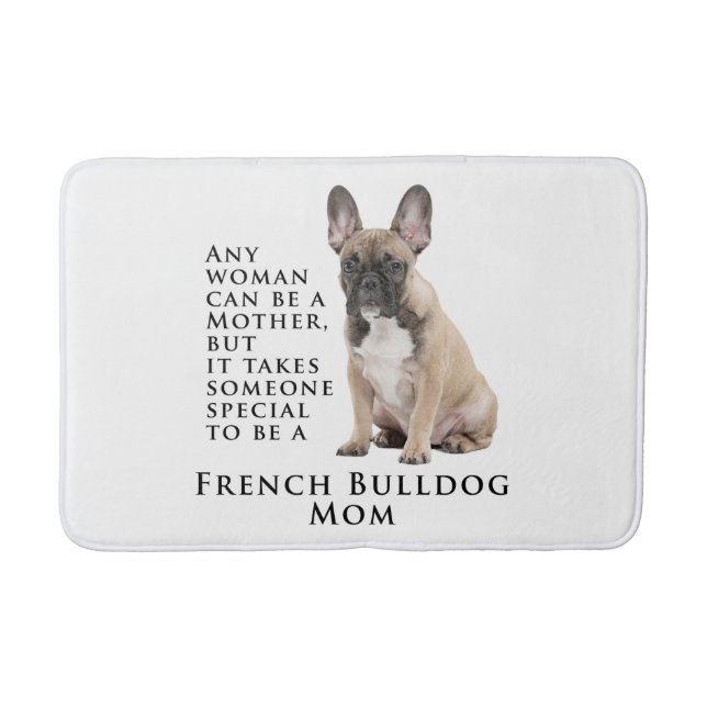 Frenchie Mom Bath Mat (Front)