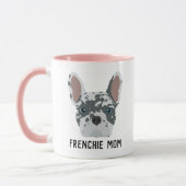 Frenchie Mom Blue Merle French Bulldog Mug (Left)