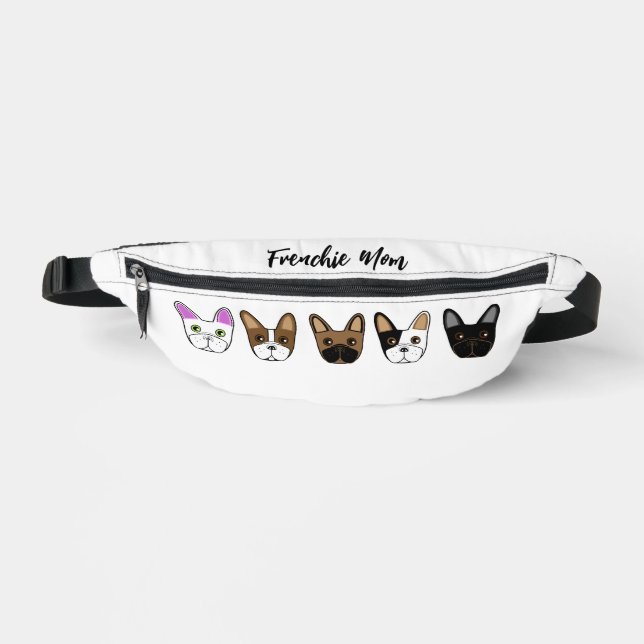 Frenchie Mom Cartoon French Bulldog Face  Fanny Pack (Front)