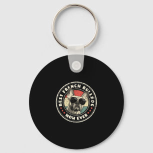 Frenchie Mom Ever Retro French Bulldog Lover Owner Keychain